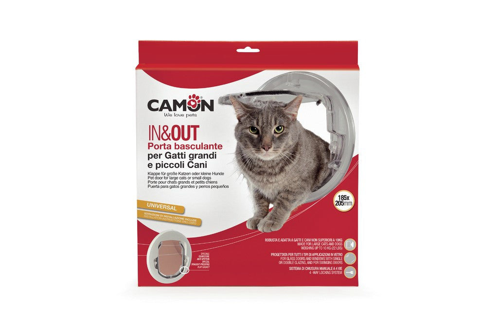 Camon Porta basculante per Vetro - Gattaiola colore Trasparente Camon Porta basculante per Vetro - Gattaiola colore Trasparente